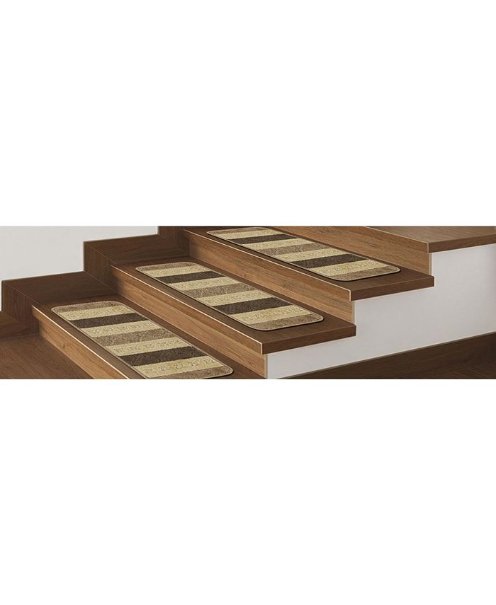 Ottomanson Softy Collection NonSlip Rubber Backing Stair Tread Pack of