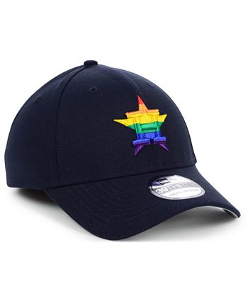 KTZ Houston Astros Pride 39thirty Stretch Fitted Cap in Blue for Men