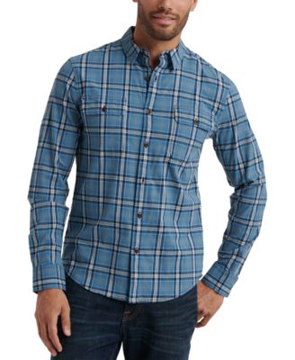 Lucky Brand - Men's Saturday Stretch Regular-Fit Plaid Workwear Shirt
