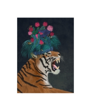 Trademark Global Fab Funky Badger And Flower Glasses Canvas Art In Multi