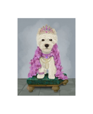 Trademark Global Fab Funky West Highland Terrier With Tiara Canvas Art In Multi