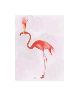 Trademark Global Fab Funky Flamingo And Cocktail 4 Canvas Art In Multi