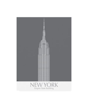 Trademark Global Fab Funky New York Empire State Building Monochrome Canvas Art In Multi