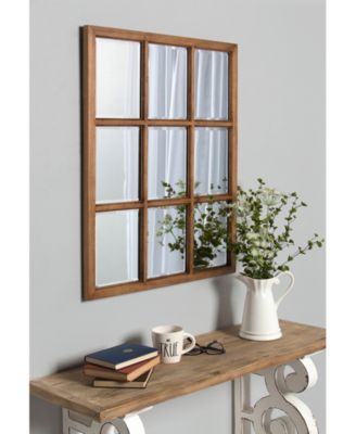 Hogan 9 Windowpane Wood Wall Mirror - 26" x 32"