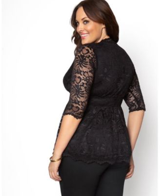 Plus Size Linden Lace Peplum Top