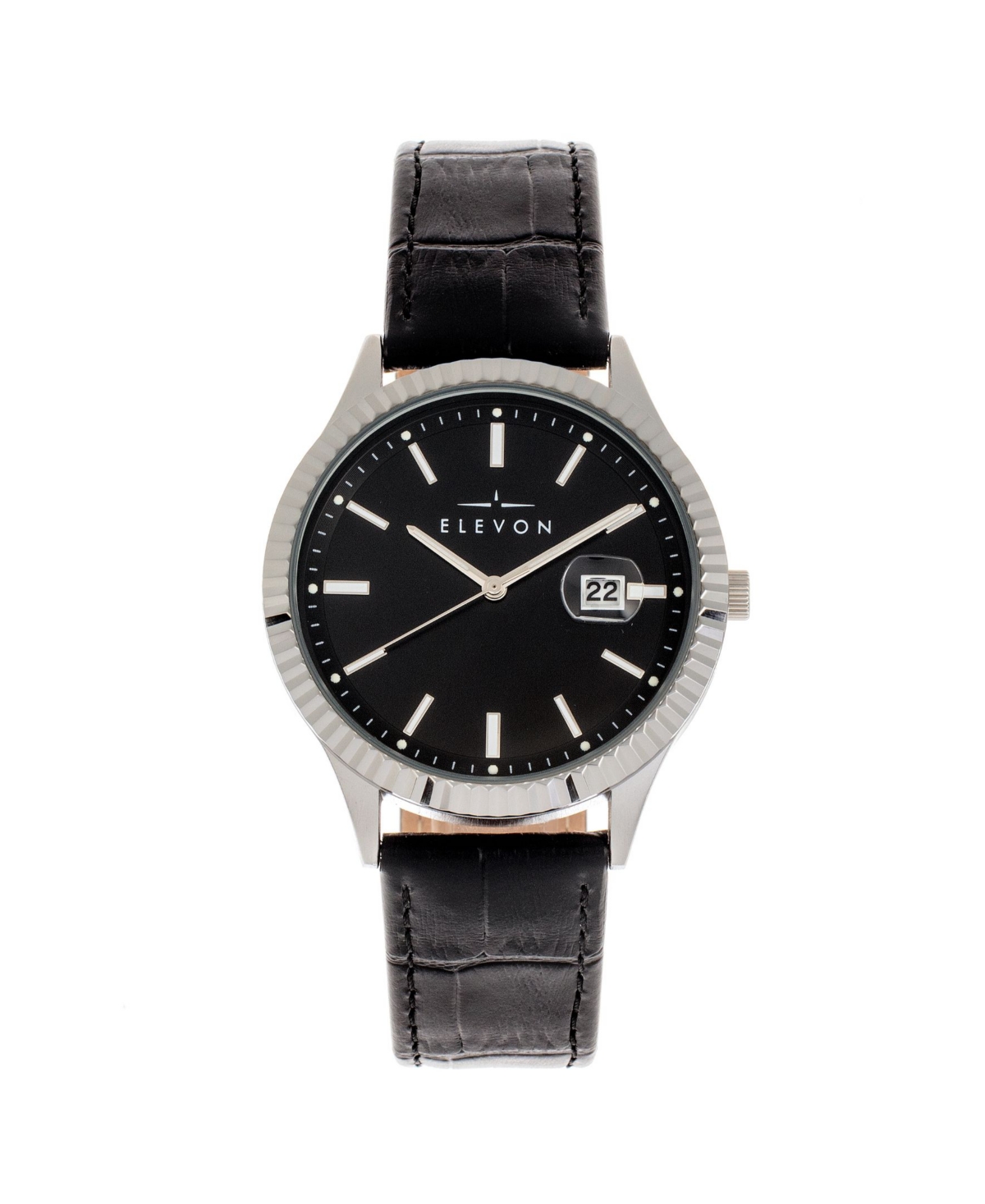 Elevon Men's Concorde Genuine Leather Strap Watch 41mm