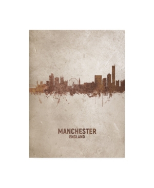 Trademark Global Michael Tompsett Manchester England Rust Skyline Canvas Art In Multi