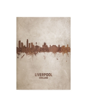 Trademark Global Michael Tompsett Liverpool England Rust Skyline Canvas Art In Multi