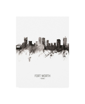 Trademark Global Michael Tompsett Fort Worth Texas Skyline Portrait Ii Canvas Art In Multi