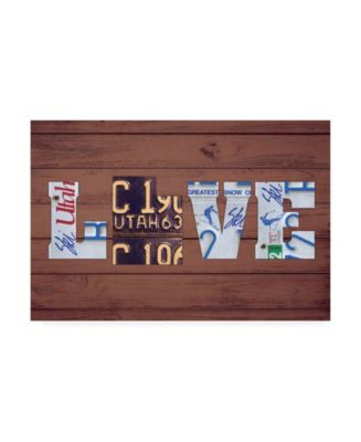 Trademark Global Design Turnpike UT State Love Canvas Art - 36.5&quot; x 48&quot; & Reviews - All Wall ...