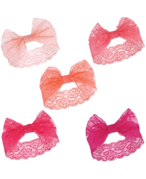 Hudson Baby Girl Lace Headbands 5-Pack