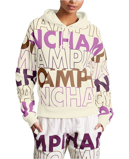 Champion Reverse Weave Logo Print Hoodie Reviews Tops Women