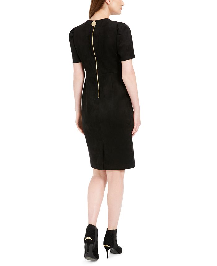 Calvin Klein Faux-Suede Sheath Dress & Reviews - Dresses - Women - Macy's