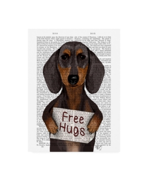 Trademark Global Fab Funky Dachshund, Free Hugs Canvas Art In Multi
