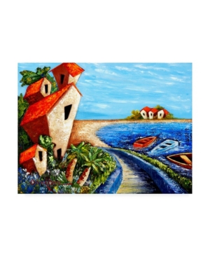 Trademark Global Oscar Ortiz Ocean Village Canvas Art In Multi