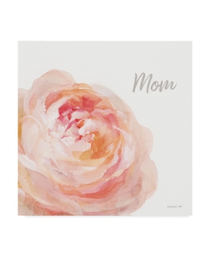 Trademark Global Danhui Nai Garden Rose On White Crop Ii Mom Canvas Art In Multi