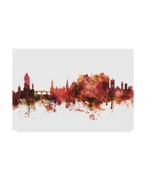 Trademark Global Michael Tompsett Stirling Scotland Skyline Red Canvas Art In Multi