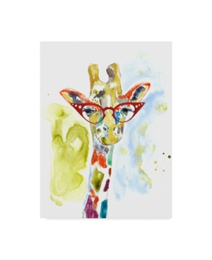 Trademark Global Jennifer Goldberger Smarty Pants Giraffe Canvas Art In Multi