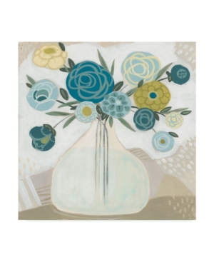 Trademark Global June Erica Vess Blue Bohemian Bouquet Ii Canvas Art In Multi