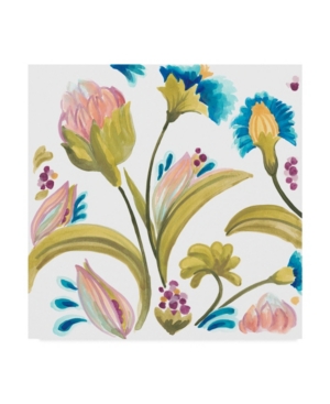 Trademark Global June Erica Vess Abbey Floral Tiles I Canvas Art In Multi