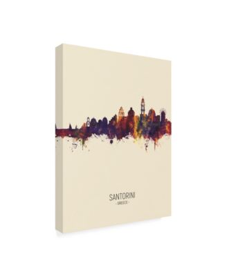 Trademark Global Michael Tompsett Santorini Skyline Portrait III Canvas Art - 27" x 33.5"