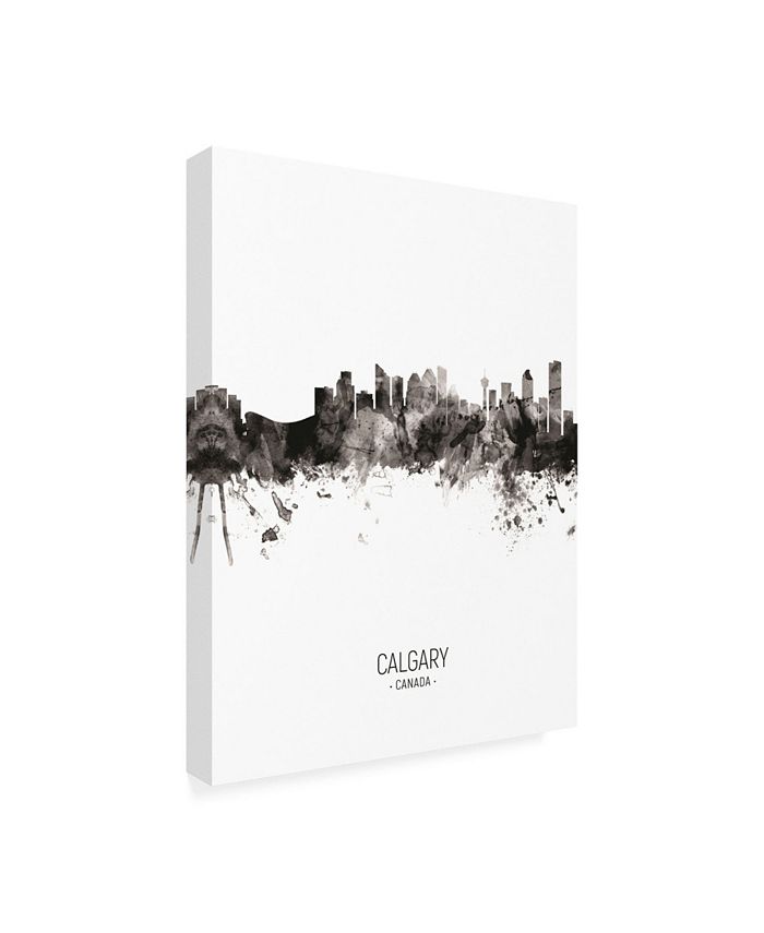Trademark Global Michael Tompsett Calgary Canada Skyline Portrait II Canvas Art 27" x 33.5