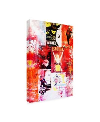 Trademark Global Philippe Hugonnard NYC Watercolor Collection - Broadway Shows II Canvas Art - 36.5" x 48"