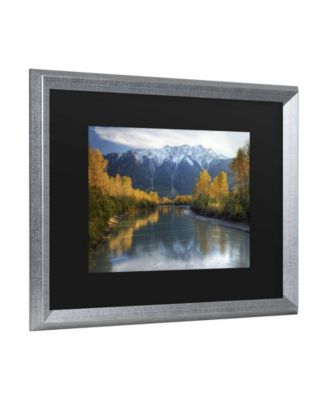 Pierre Leclerc Autumn River Matted Framed Art - 27" x 33"