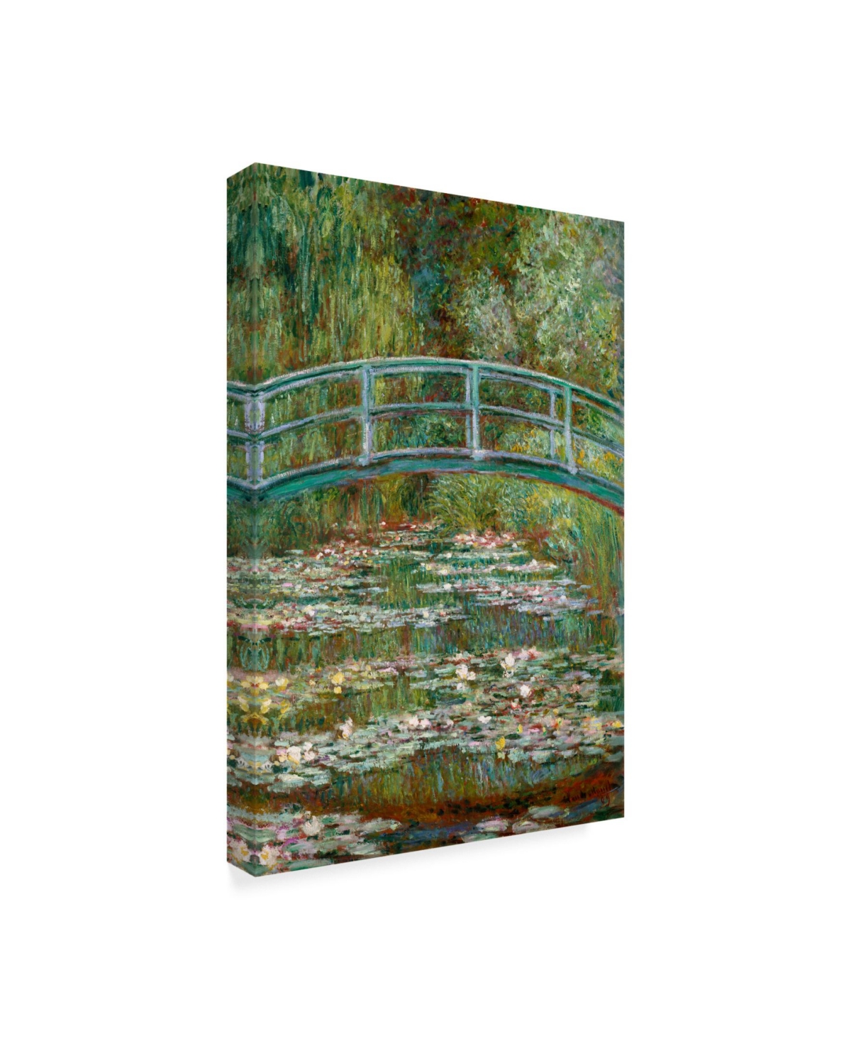 Claude O. Monet Bridge Over a Pond of Water Lilies Canvas Art -