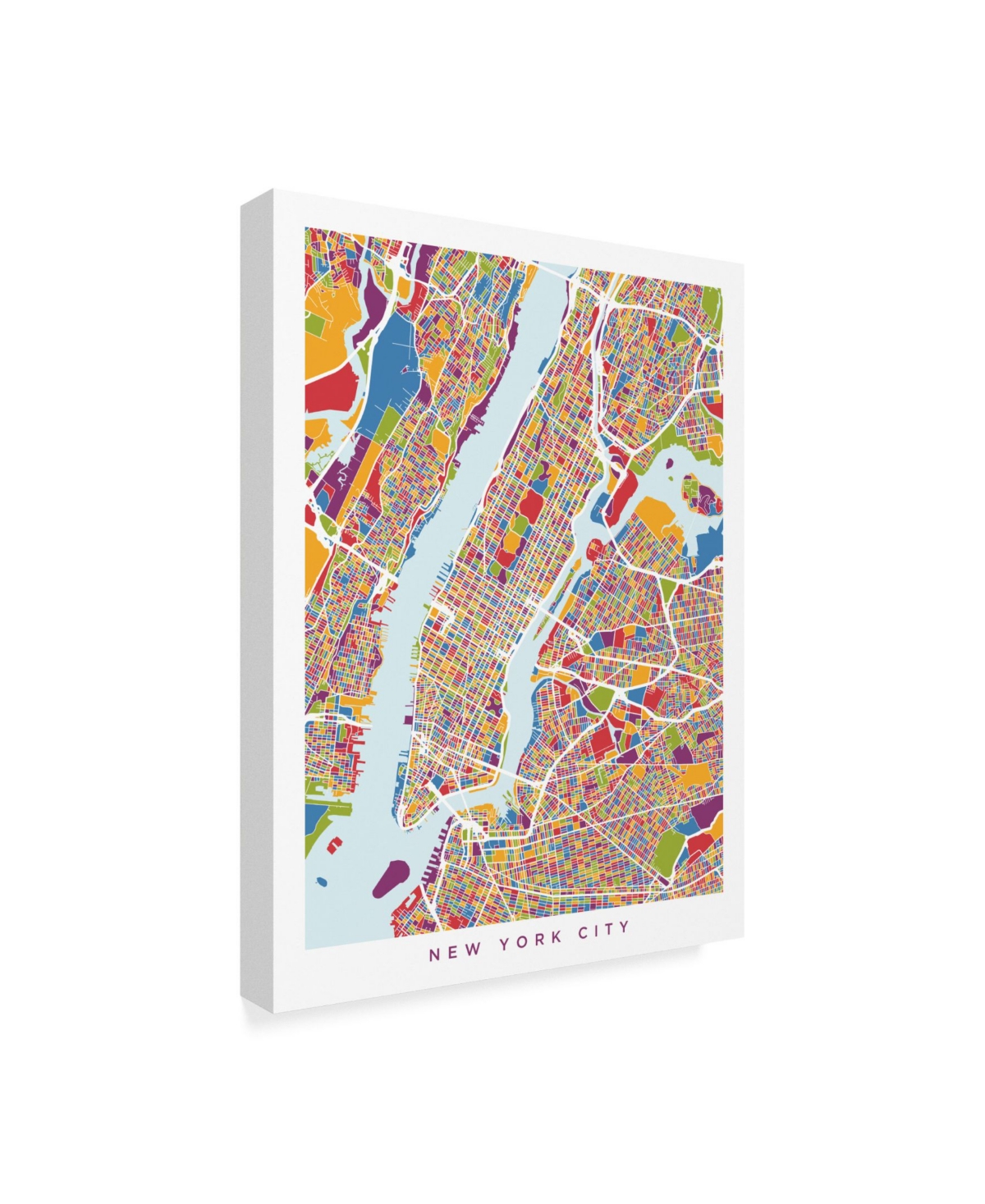 Michael Tompsett New York City Street Map Ii Canvas Art -