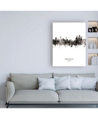 Trademark Global Michael Tompsett New Delhi India Skyline Portrait II Canvas Art - 36.5" x 48"