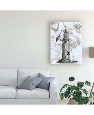 Trademark Global Fab Funky Winstanley Eddystone Lighthouse Canvas Art - 15.5" x 21"