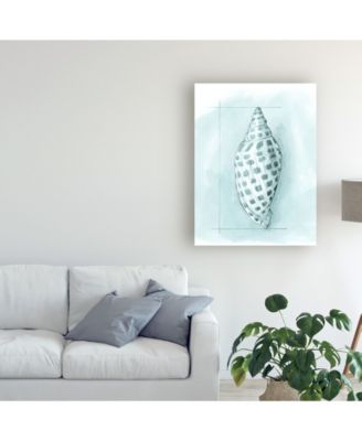 Trademark Global Megan Meagher Coastal Shell Schematic IV Canvas Art - 15.5" x 21"