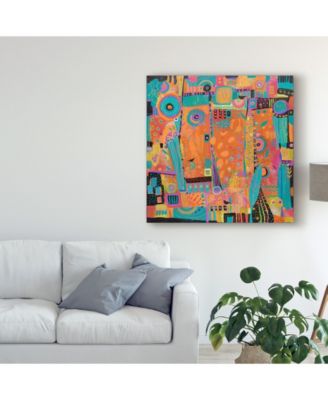 Sue Davis My Happy Place Abstract Modern Canvas Art - 27" x 33"