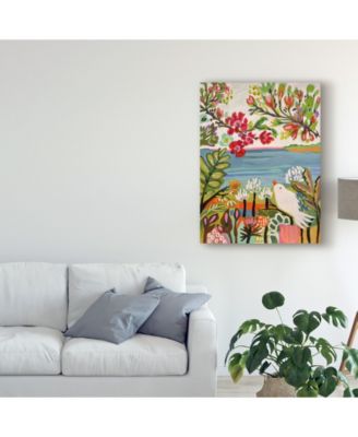 Karen Fields Birds in the Garden II Canvas Art - 20" x 25"