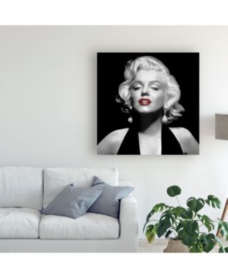 Chris Consani Halter Top Marilyn Red Lips Canvas Art - 20" x 25"
