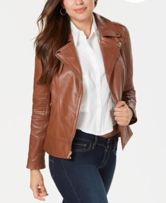 macys guess leather jacket