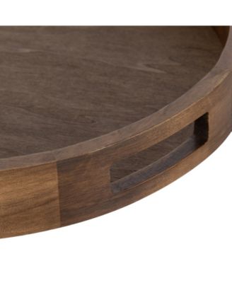 Hutton Round Wood Tray - 18.25" x 18.25"
