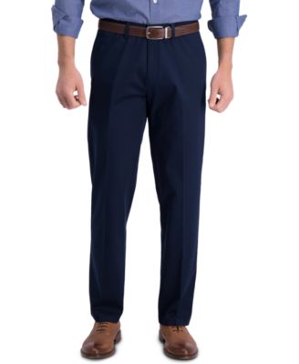 Haggar Men’s Iron Free Premium Khaki Straight-Fit Flat-Front Pant - Macy's