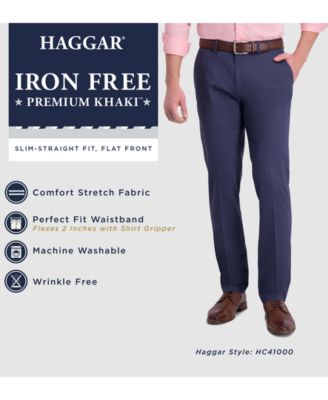 Men’s Iron Free Premium Khaki Slim-Fit Flat-Front Pant