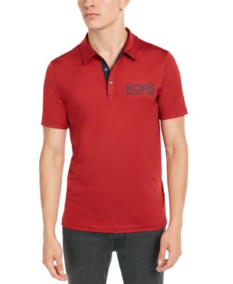 bright red polo shirts