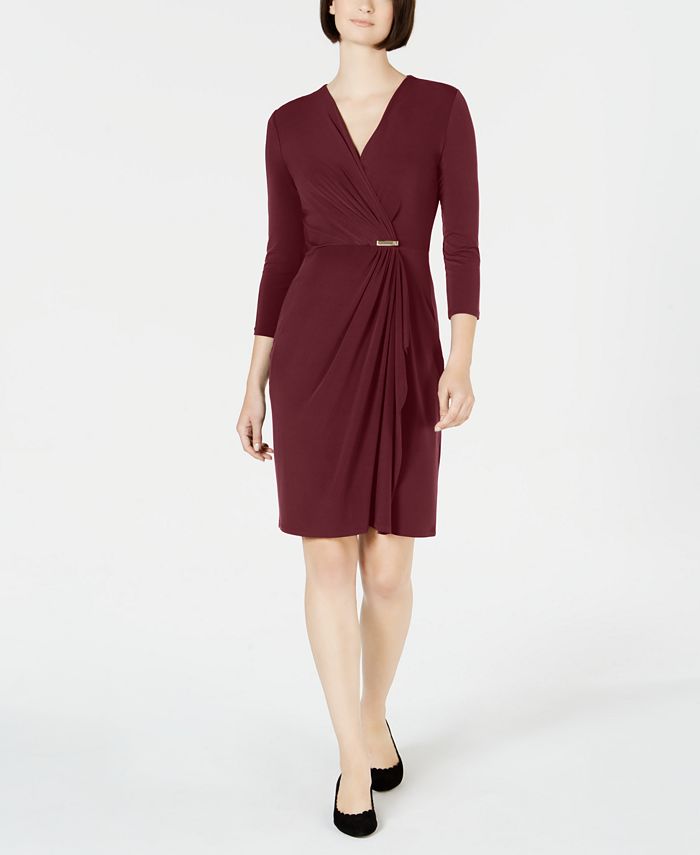 Charter Club Hardware Faux-Wrap Dress, Created for Macy's - Macy's