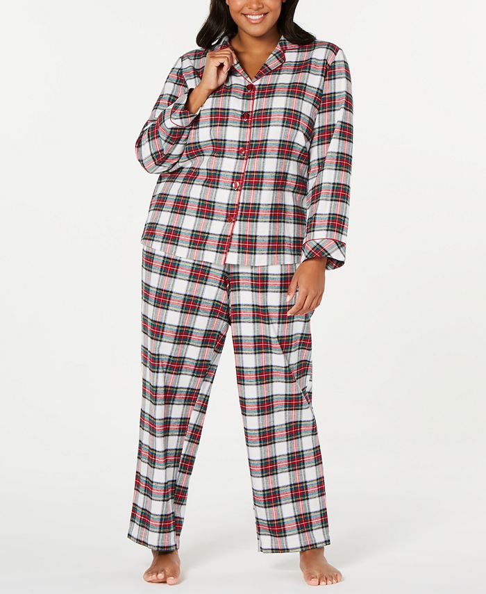 Family Pajamas Matching Plus Size Stewart Plaid Family Pajama Set ...