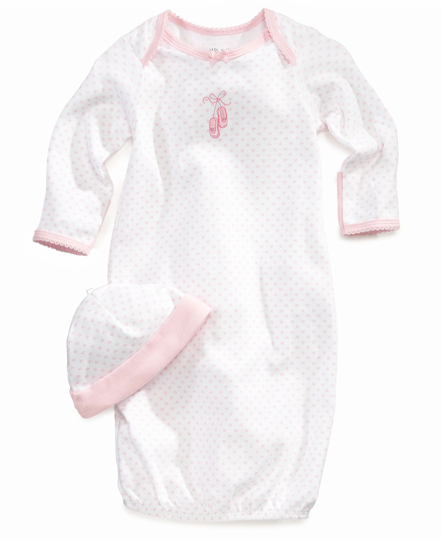 Комплекты Little Me Prima Ballerina Hearts Gown and Beanie Set для девочек-малышей, цвет: Белый — фото 1