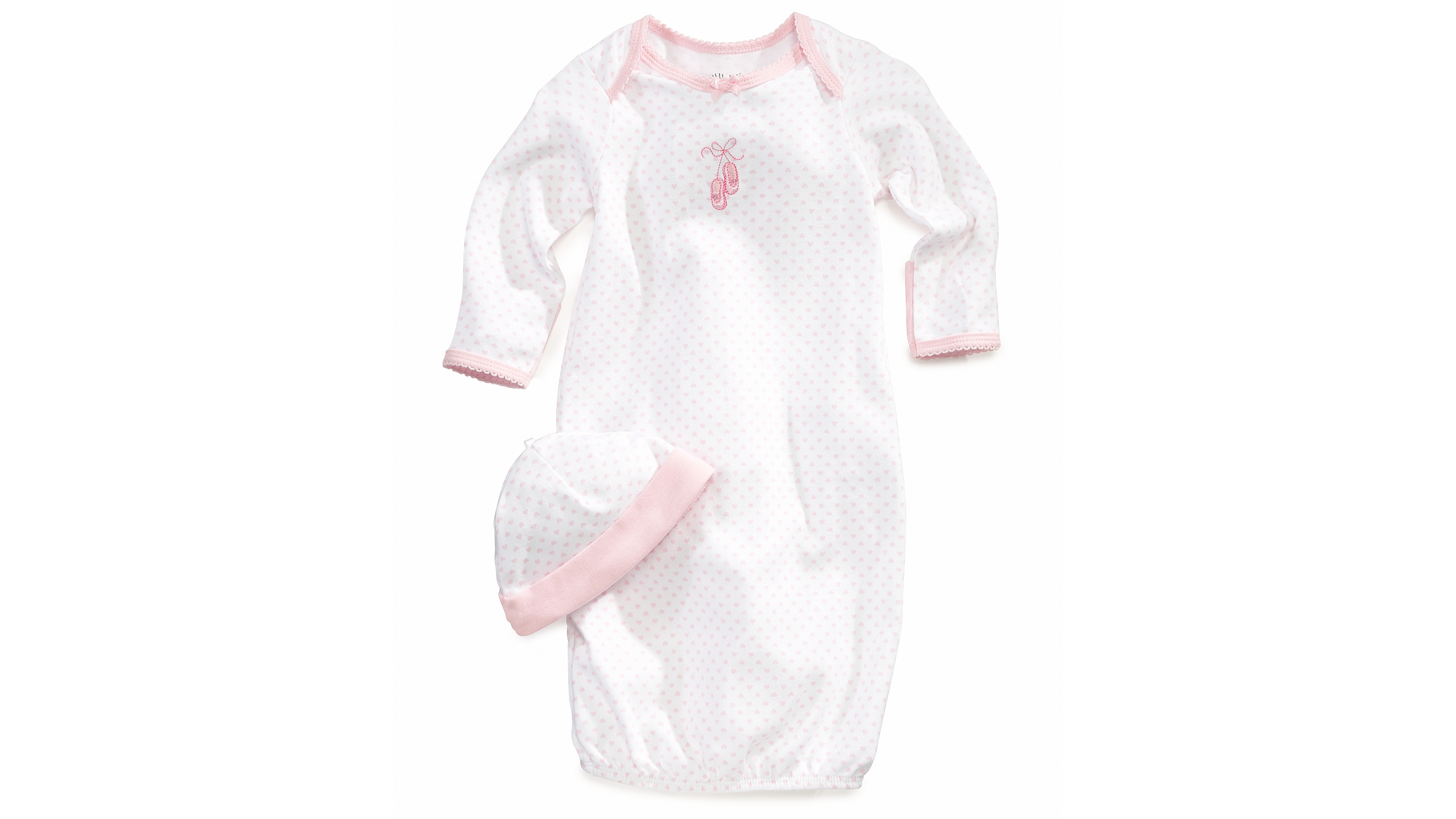 Little Me Baby Girls Ballet Hearts Gown and Beanie Set