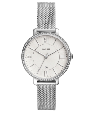image of Fossil Women-s Jacqueline Stainless Steel Mesh Bracelet Watch 36mm