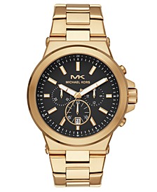 Men's Chronograph Dylan Gold-Tone Stainless Steel Bracelet Watch 45mm 