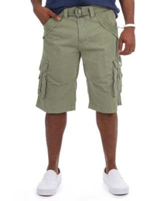 Belted Double Pocket Cargo Shorts 