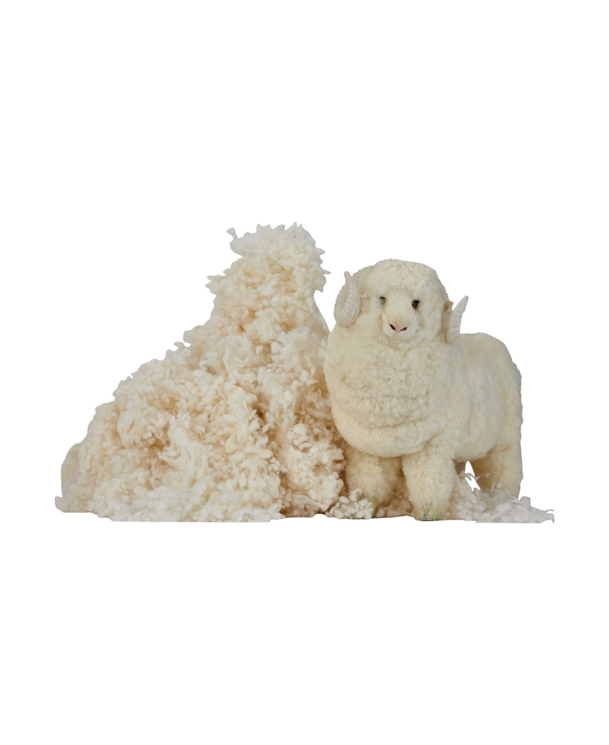 Sleep & Beyond Mywoolly, Natural, Adjustable and Washable Side Wool Pillow, - Off-white