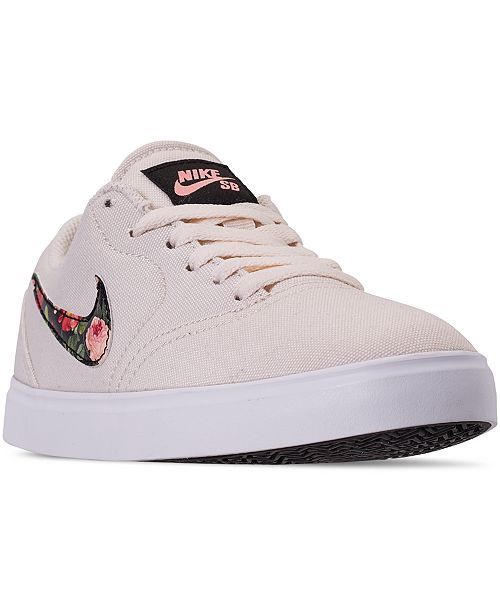 Nike Big Girls Sb Check Canvas Vintage Floral Skateboarding